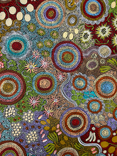 Load image into Gallery viewer, "Budgerigar Dreaming & Bush Tucker Story" Julieanne Nungurrayi Turner 200cm x 131cm