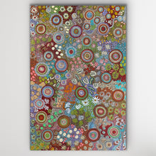 Load image into Gallery viewer, "Budgerigar Dreaming & Bush Tucker Story" Julieanne Nungurrayi Turner 200cm x 131cm