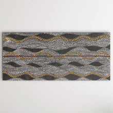 Load image into Gallery viewer, Original Seed Dreaming artwork by Marshall Jangala Robertson featuring intricate dot work and movement