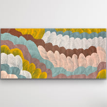 Load image into Gallery viewer, "Sand Dunes (Tali)" original Aboriginal painting by Maureen Nampijinpa Hudson, 178cm x 88cm - authentic Indigenous Australian artwork