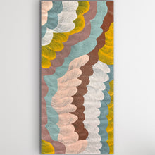 Load image into Gallery viewer, "Sand Dunes (Tali)" by Maureen Nampijinpa Hudson - detail view of Aboriginal painting, 178cm x 88cm