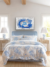 Load image into Gallery viewer, Salt Water Country Aboriginal print by Maureen Hudson showing flowing blue patterns