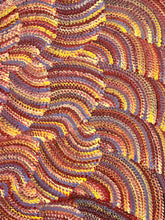 Load image into Gallery viewer, Detailed view of layered dot and line work in Sand Dunes Tali by Maureen Nampijinpa Hudson