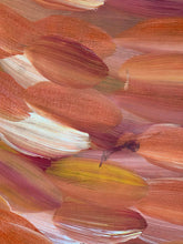 Load image into Gallery viewer, "Medicine Leaves" Gloria Petyarre (Pitjara) 196cm x 104cm close up brushwork