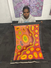 Load image into Gallery viewer, Megan Lyons, Aboriginal artist of Angatja Homeland stories, photographed for Art by Farquhar.
