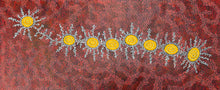 Load image into Gallery viewer, Wide canvas of Seven Sisters Dreaming Aboriginal artwork by Michelle Possum Nungurrayi