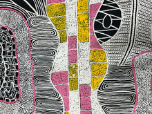 Load image into Gallery viewer, Close up of mina mina artwork by alice graniets