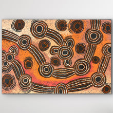 Load image into Gallery viewer, Original Aboriginal painting “Minyma Malilu” by Teresa Baker featuring deep ochre tones and concentric Dreaming symbols