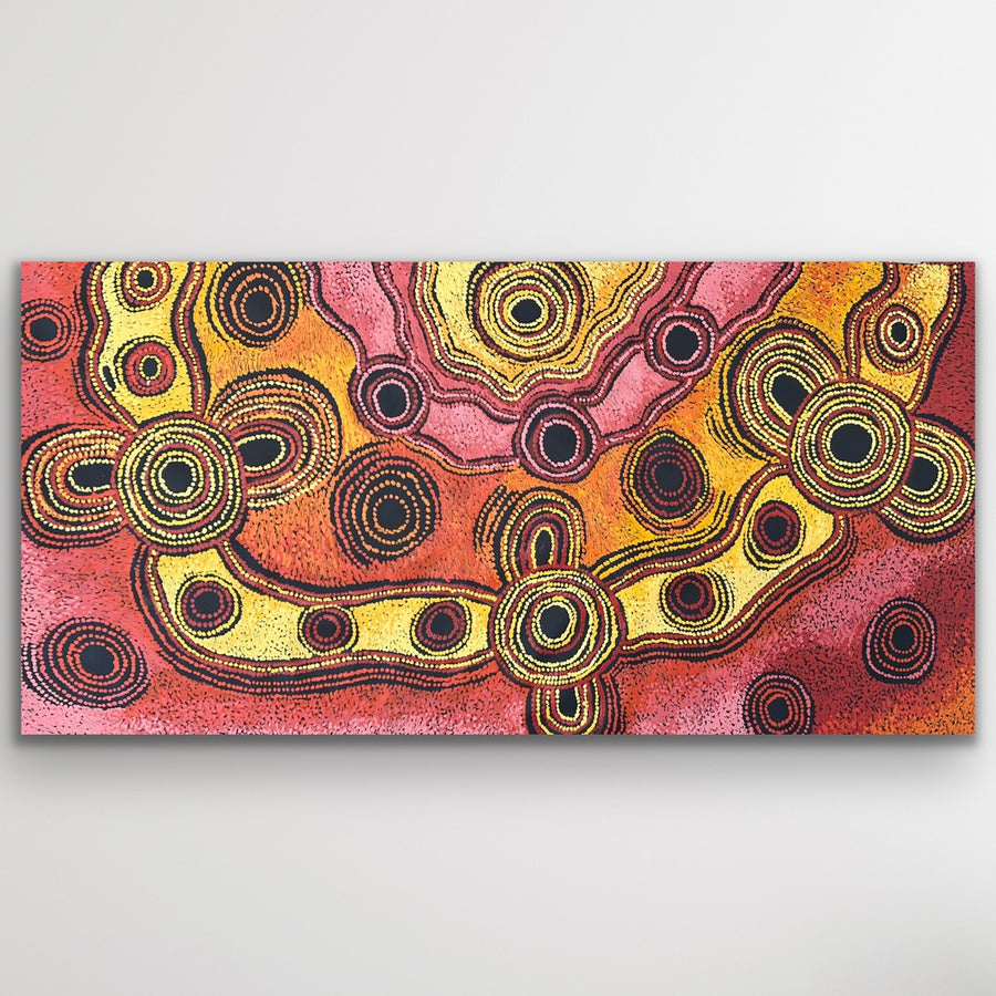 Minyma Malilu Aboriginal painting by Teresa Baker, 122cm x 62cm original artwork from the APY Lands