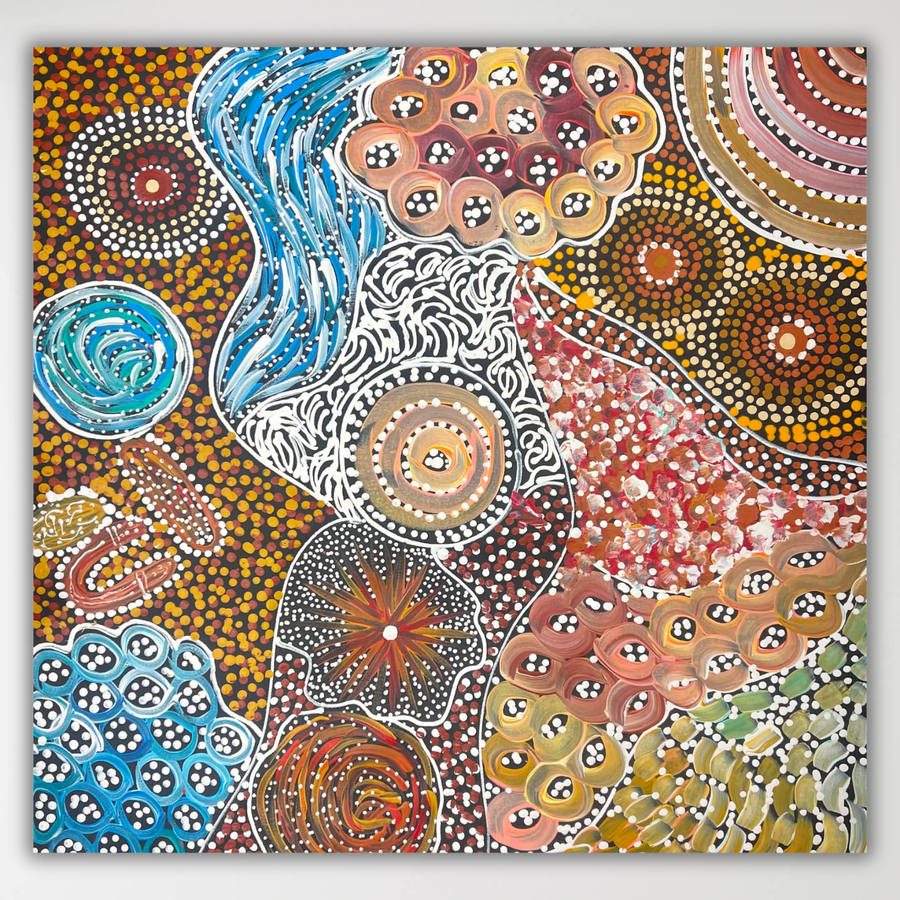 "My Country (Utopia)" Janet Golder Kngwarreye 60cm x 60cm