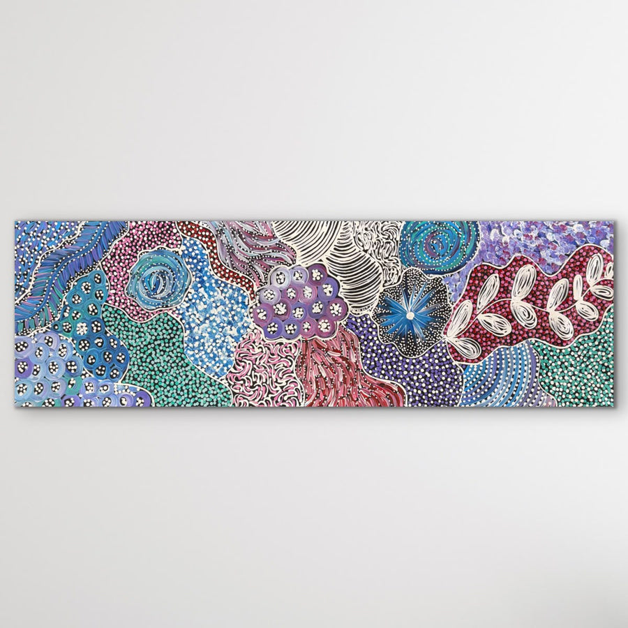 "My Country (Utopia)" Janet Golder Kngwarreye 119cm x 40cm