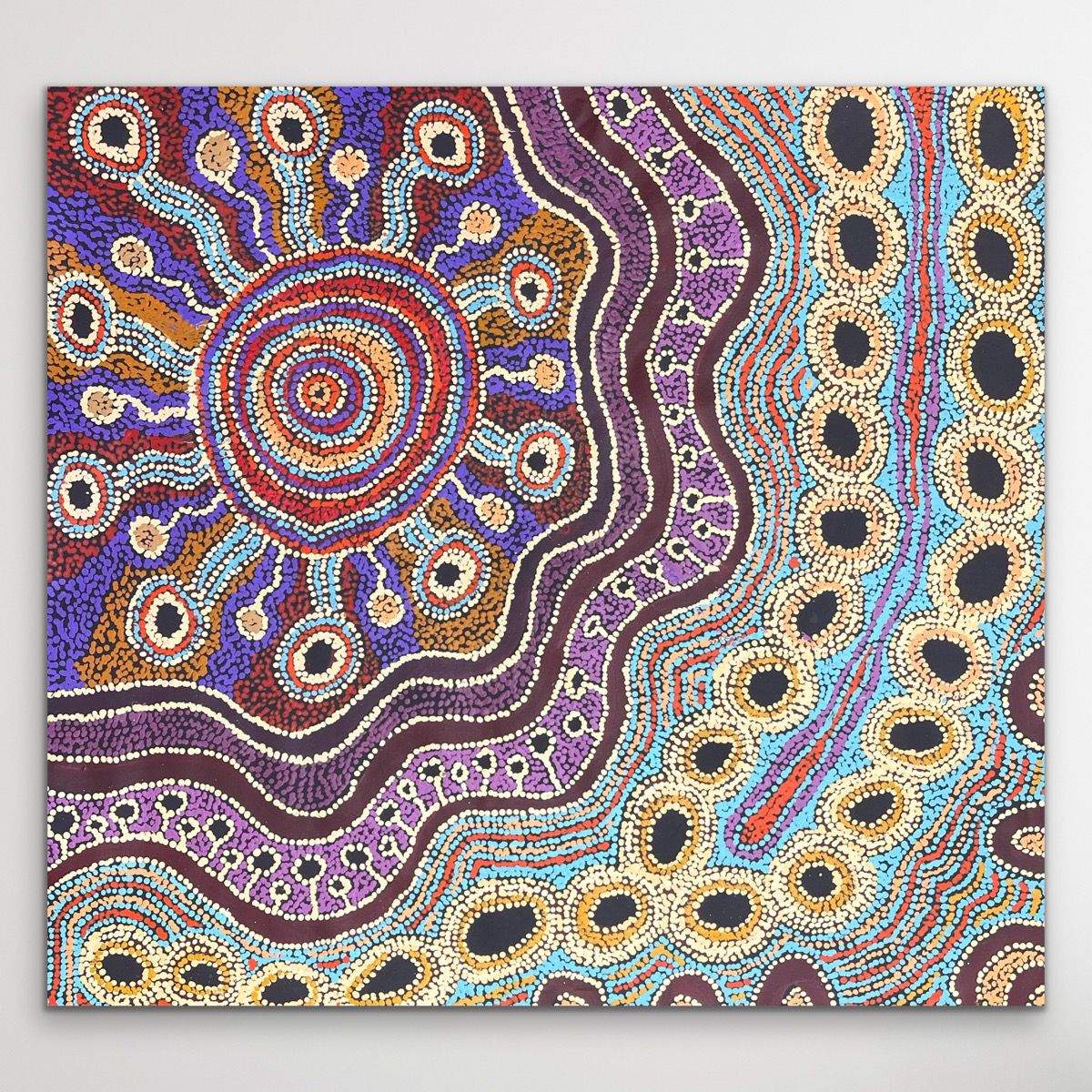 "Ngura" Audrey Brumby 94cm x 87cm original Aboriginal art from Art By Farquhar