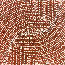 Load image into Gallery viewer, Bush Onion Tansy Martin 30cm x 30cm dot painting red ochre