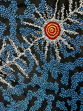 Load image into Gallery viewer, Seven Sisters Dreaming Aboriginal art by Michelle Possum Nungurrayi, inspired by celestial Dreaming stories and landscape