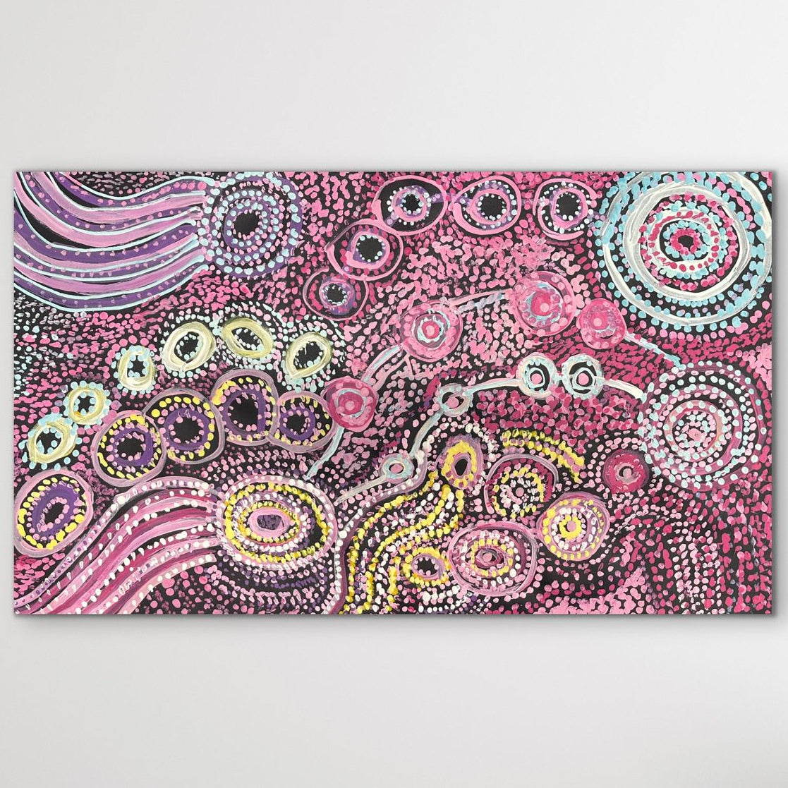 Colorful snake dreamtime story perfect for your walls.