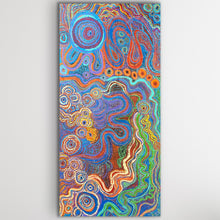 Load image into Gallery viewer, "Piltati Tjukurpa" by Rhoda Tjitayi - detail view of Aboriginal painting, 180cm x 86cm