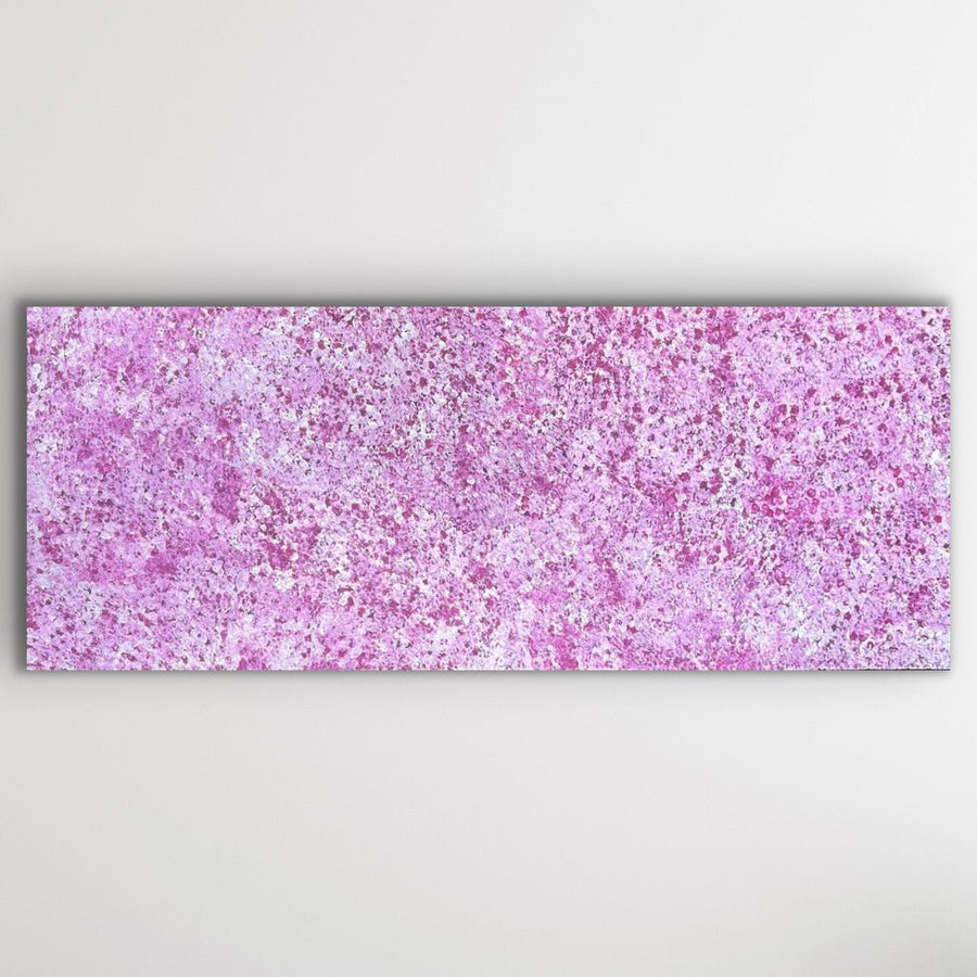 "Bush Plum" original Aboriginal painting by Polly Ngale, 201cm x 79cm - authentic Indigenous Australian artwork