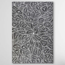 Load image into Gallery viewer, Premium canvas print of Water Dreaming by Marshall Jangala Robertson with fine dots, flowing movement, and cultural heritage
