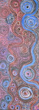 Load image into Gallery viewer, Authentic Aboriginal artwork 'Piltati Tjukurpa' by Rhoda Tjitayi shown vertically, detailed dot painting from APY Lands with Dreamtime story