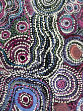 Load image into Gallery viewer, Colorful Indigenous pattern with concentric circles and dots from APY Lands South Australian Recognised artist