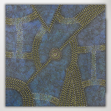 Load image into Gallery viewer, Blue Bush Plum by Roseanne morton 60cm x 61cm