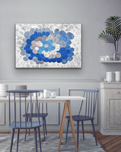 Load image into Gallery viewer, Blue and grey Aboriginal art print Salt Water Country Maureen Hudson