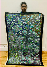 Load image into Gallery viewer, "My Country" by Belinda Golder Kngwarreye - view 8, 150cm x 95cm - Aboriginal art