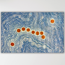 Load image into Gallery viewer, "Seven Sisters" original Aboriginal painting by Maureen Nampijinpa Hudson, 141cm x 93cm - authentic Indigenous Australian artwork