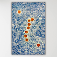Load image into Gallery viewer, "Seven Sisters" original Aboriginal painting by Maureen Nampijinpa Hudson, 141cm x 93cm - authentic Indigenous Australian artwork