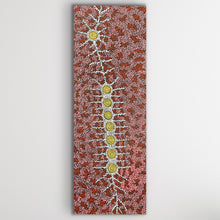 Load image into Gallery viewer, Vertical Aboriginal artwork Seven Sisters Dreaming painted by Michelle Possum Nungurrayi