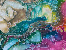 Load image into Gallery viewer, Pantu Salt Lake Aboriginal artwork by Janice Stanley representing the Seven Sisters creation story and culturally significant desert landscapes