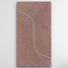 Load image into Gallery viewer, Vertical view of Bush Onion Aboriginal artwork by Tansy Martin showing detailed dot patterns