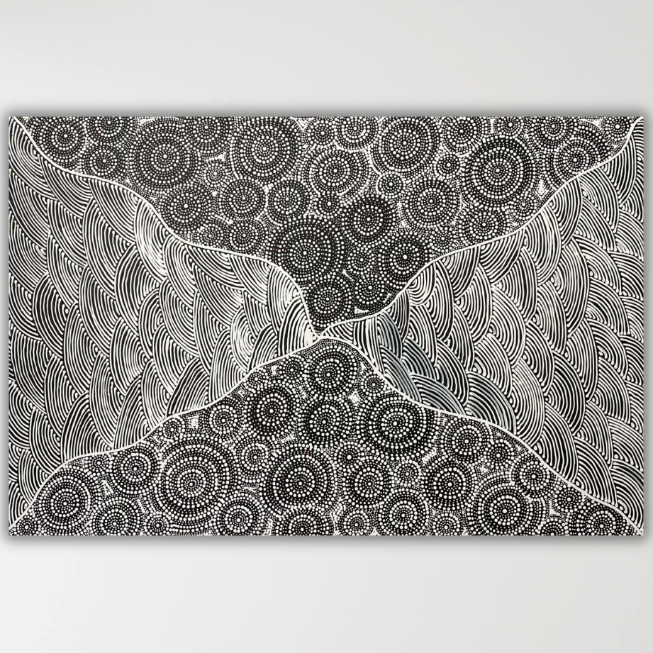 Marshall black and white original painting