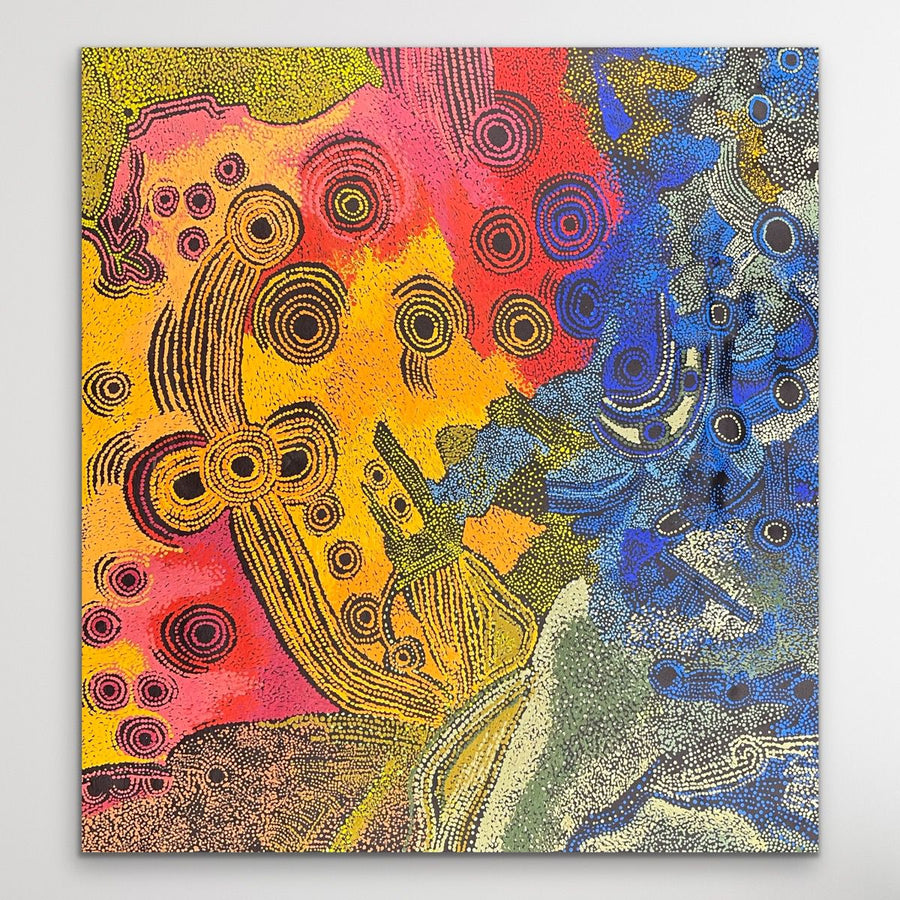 "Minyma Malilu" original Aboriginal painting by Teresa Baker & Patricia Tunkin, 89cm x 96cm - authentic Indigenous Australian artwork