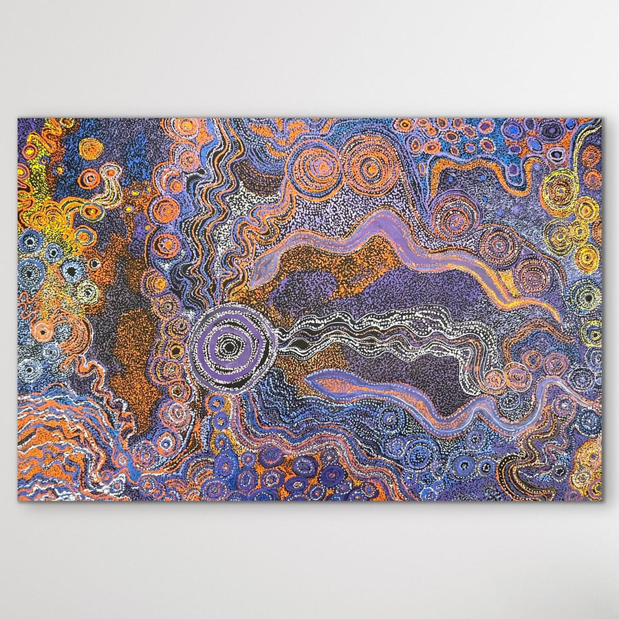 "Piltati Tjukurpa" original Aboriginal painting by Rhoda Tjitayi, 180cm x 120cm - authentic Indigenous Australian artwork