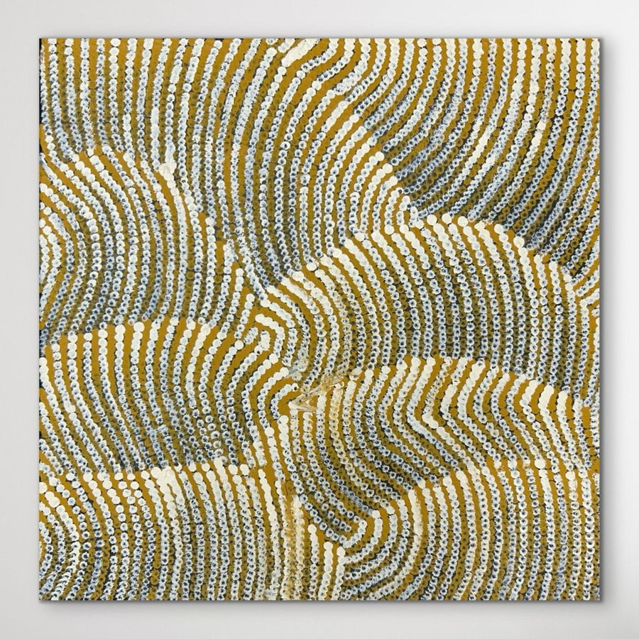 "Sand Dunes (Tali)" original Aboriginal painting by Maureen Nampijinpa Hudson, 40cm x 40cm - authentic Indigenous Australian artwork