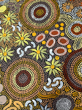 Load image into Gallery viewer, "Budgerigar & Bush Tucker" Julieanne Nungurrayi Turner 202cm x 90cm