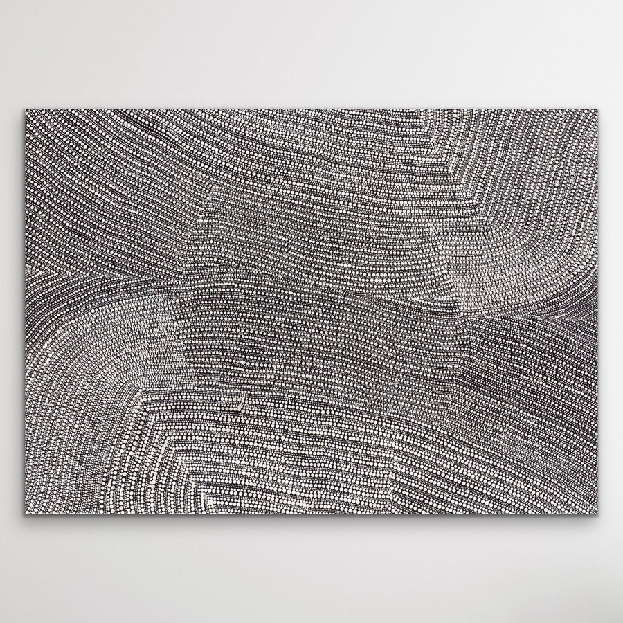 "Bush Bean" original Aboriginal painting by Nancy Martin Napangarti, 84cm x 120cm - authentic Indigenous Australian artwork
