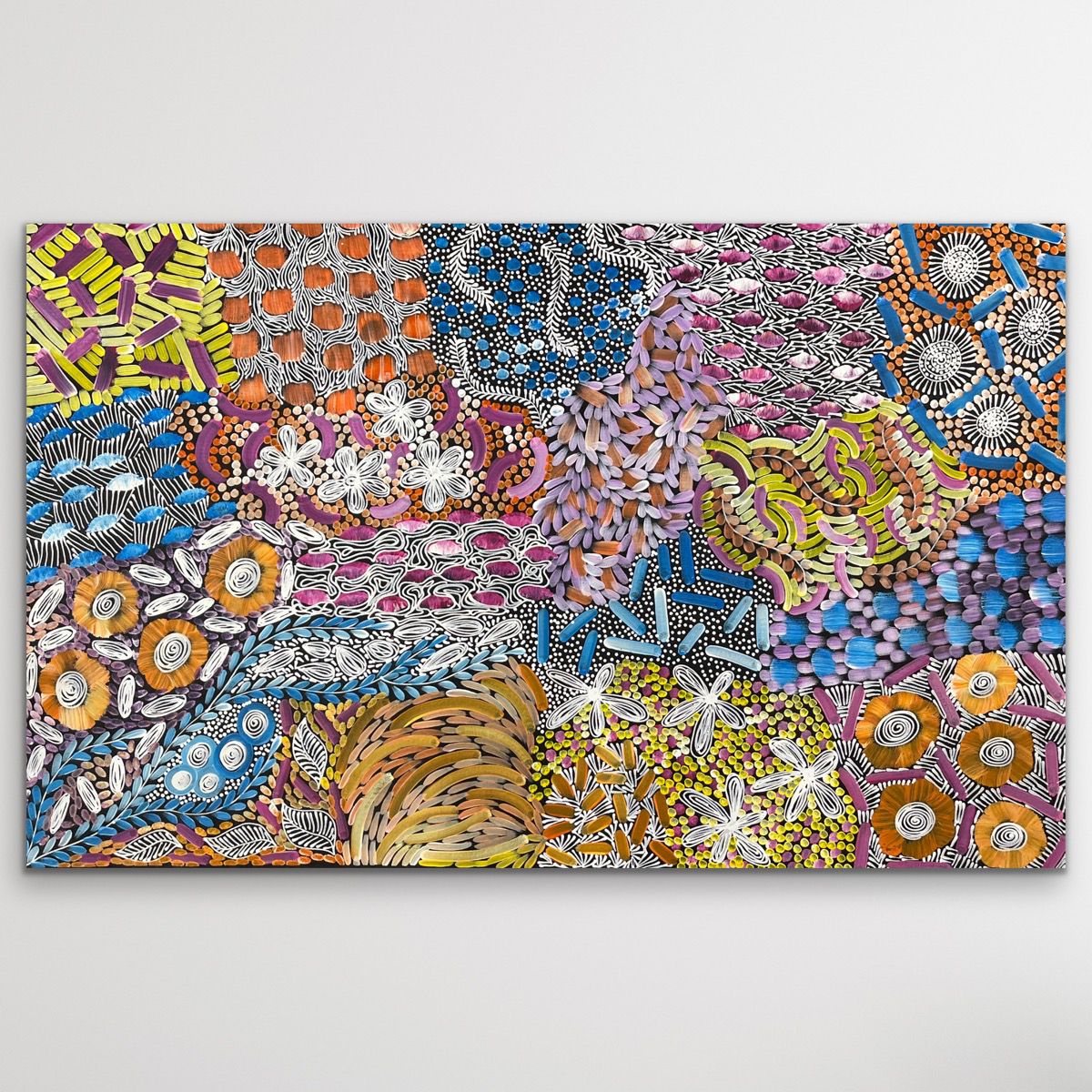 "Awelye" original Aboriginal painting by Karen Bird Ngale, 143cm x 91cm - authentic Indigenous Australian artwork