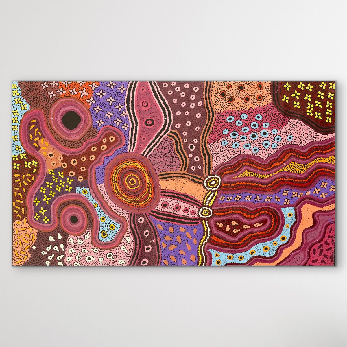 "Malilu" original Aboriginal painting by Kay Baker Tunkin, 104cm x 60cm - authentic Indigenous Australian artwork