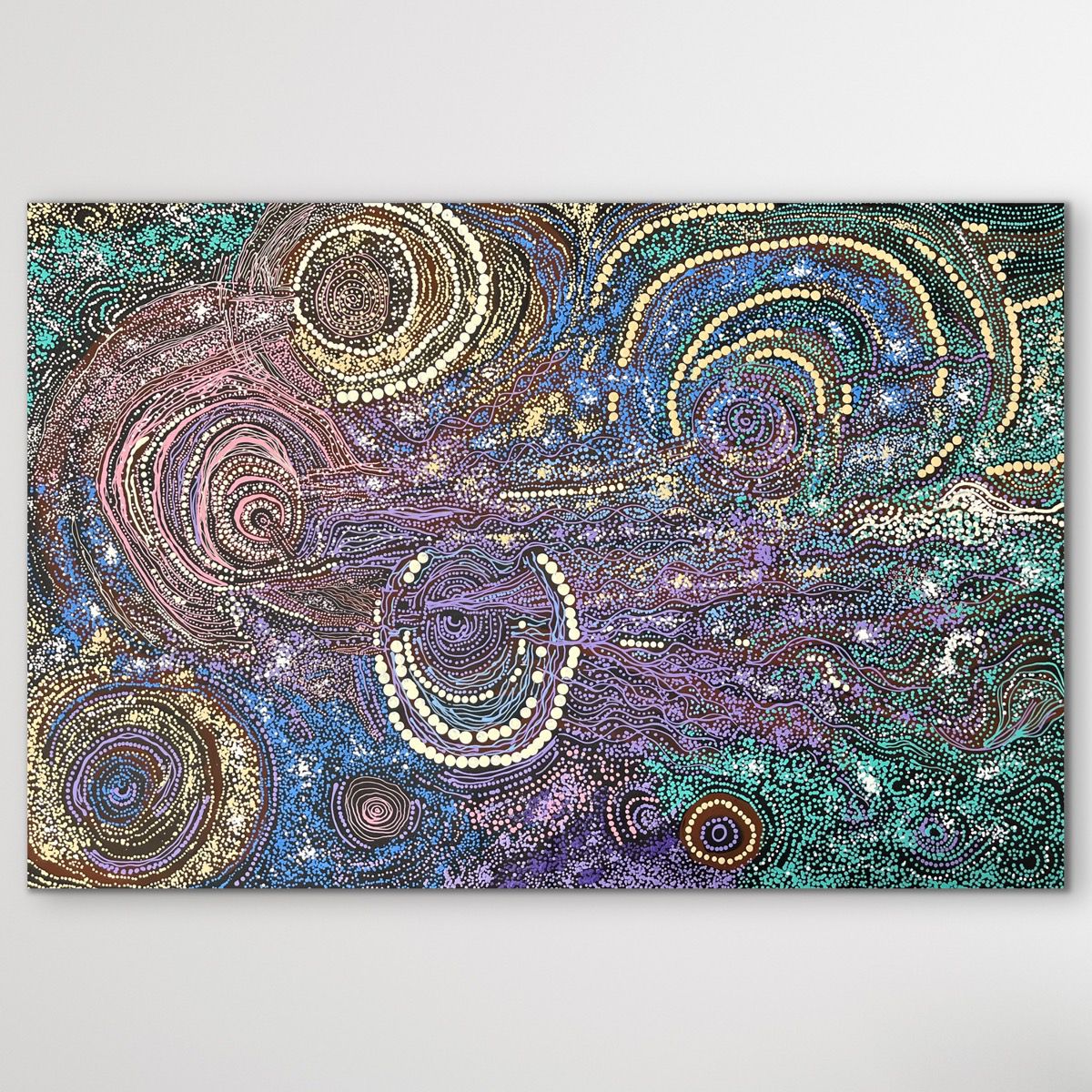 "Minyma Malilu" original Aboriginal painting by Carolanne Ken, 119cm x 79cm - authentic Indigenous Australian artwork