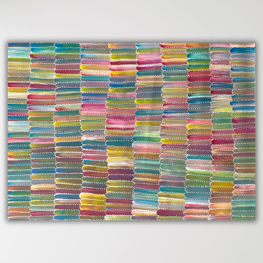 "Yam Dreaming" Jeannie Mills Pwerle 101cm x 72cm