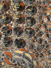 Load image into Gallery viewer, Yam Dreaming with brown, orange, and gray colors on a Black background