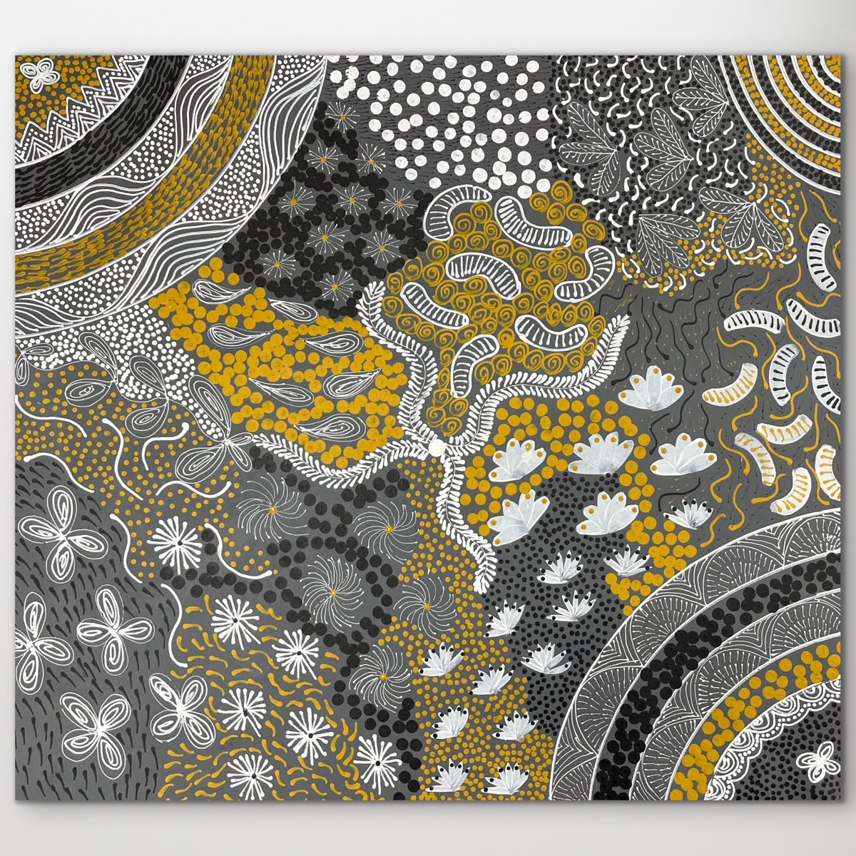 "Women's Ceremony" original Aboriginal painting by Alvira Bird Mpetyane, 106cm x 95cm - authentic Indigenous Australian artwork