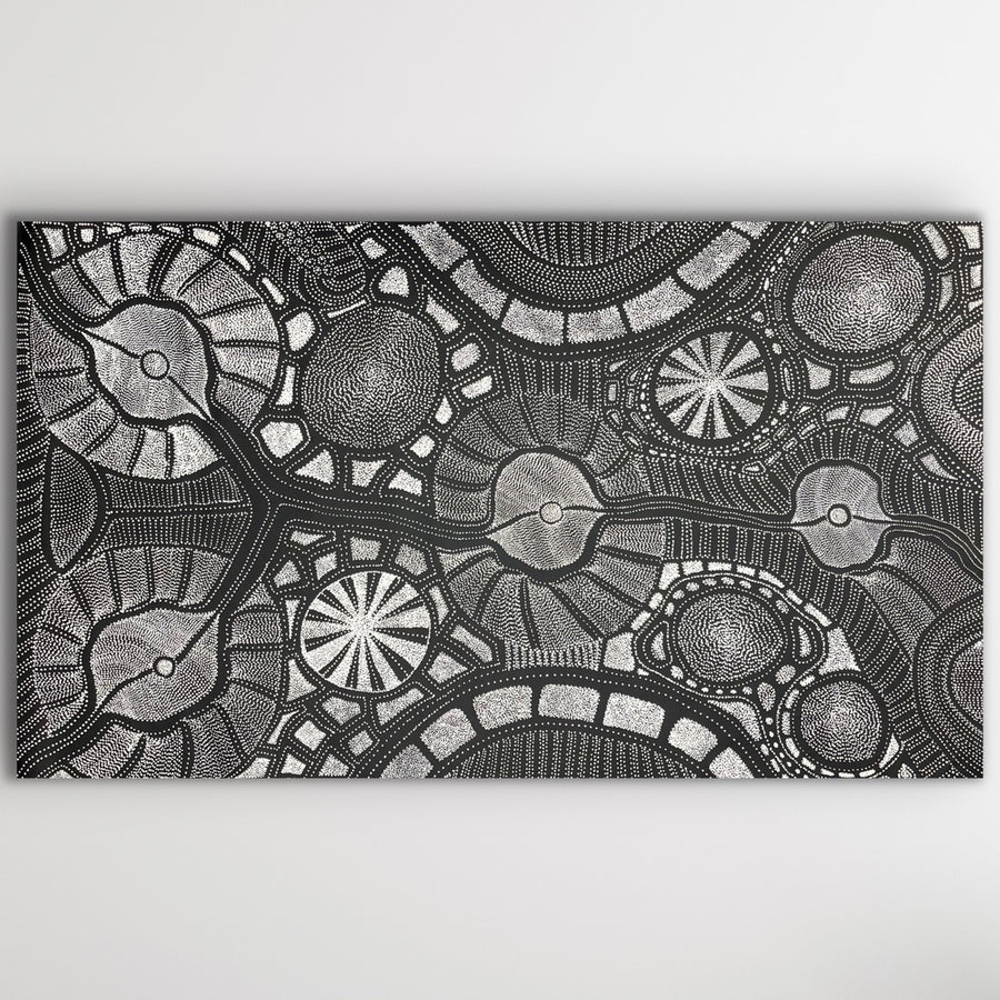 "My Country" original Aboriginal painting by Anna Pitjara, 150cm x 88cm - authentic Indigenous Australian artwork