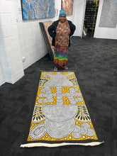 Load image into Gallery viewer, Debra Nangala McDonald with original painting "My Special Homeland (Papunya)" - Aboriginal artist