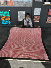 Load image into Gallery viewer, Close up texture of Bush Onion painting by Tansy Martin Indigenous Australian artwork