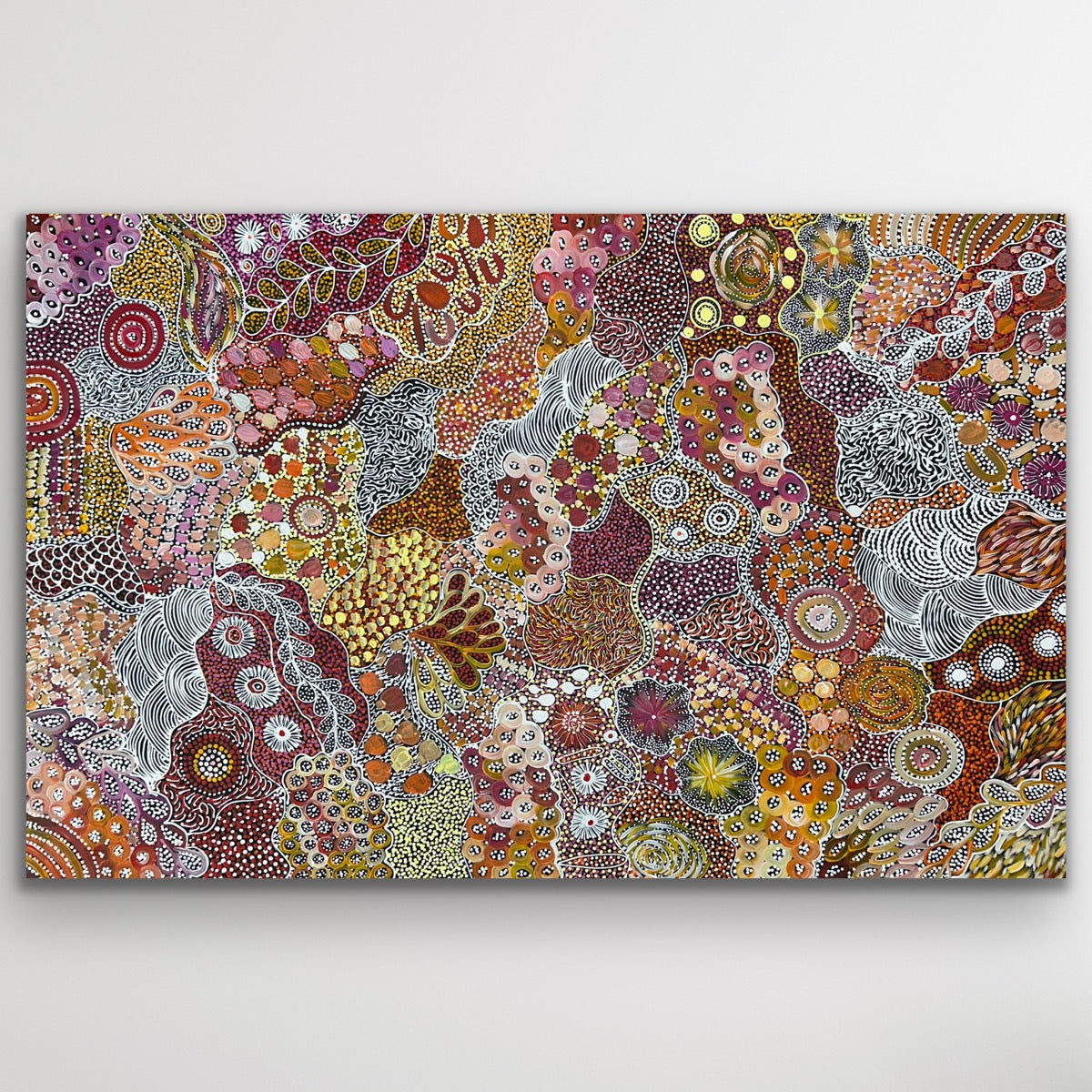 "My Country (Utopia)" original Aboriginal painting by Janet Golder Kngwarreye, 182cm x 116cm - authentic Indigenous Australian artwork