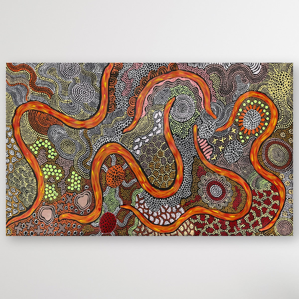 "My Country" original Aboriginal painting by Julieanne Turner Nungurrayi, 116cm x 70cm - authentic Indigenous Australian artwork