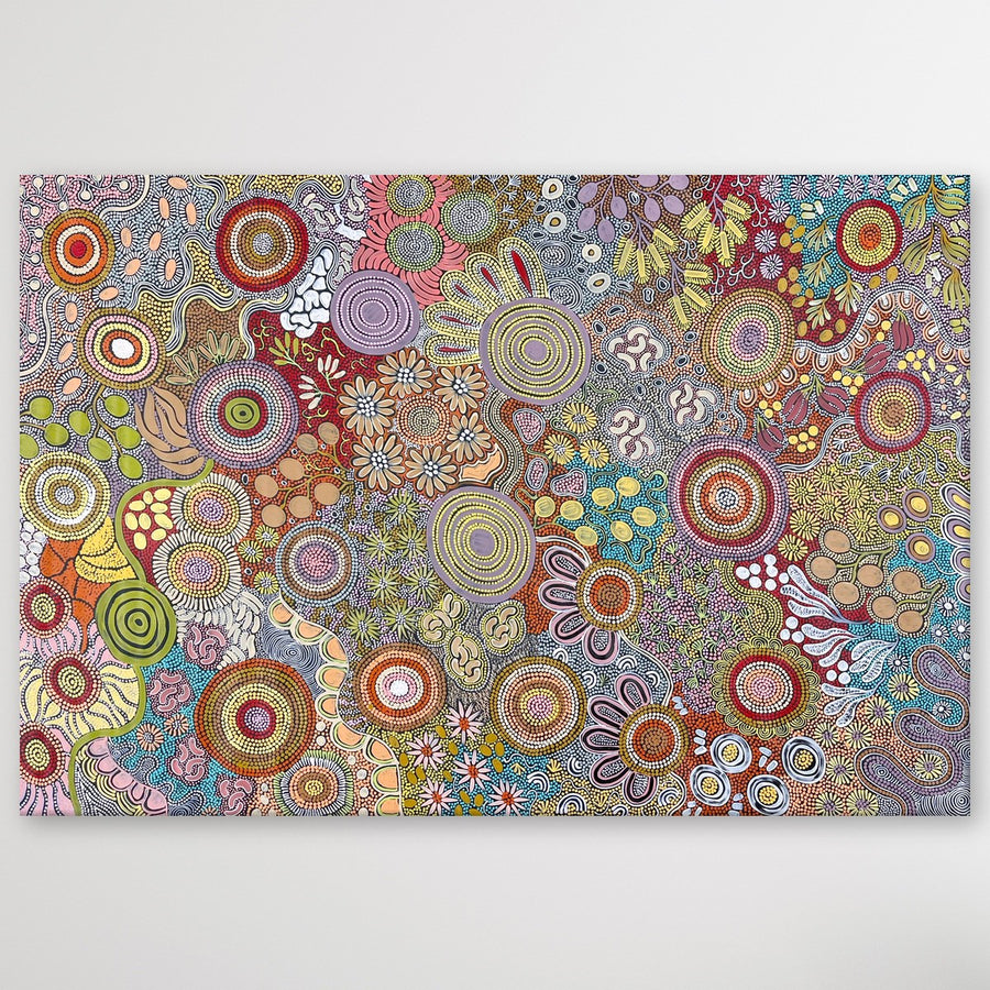 "Budgerigar Dreaming" Julieanne Nungurrayi Turner 175cm x 118cm